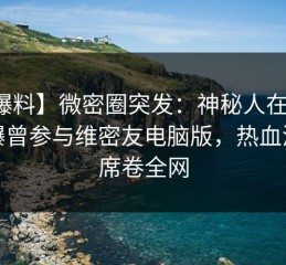 【爆料】微密圈突发：神秘人在深夜被曝曾参与维密友电脑版，热血沸腾席卷全网
