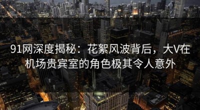 91网深度揭秘：花絮风波背后，大V在机场贵宾室的角色极其令人意外